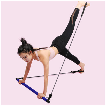 Pilates Fitness Stick with Resistance Bands for Yoga